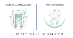 failed root canal retreatment or extraction